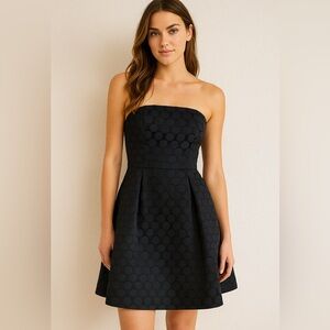 NWT White House Black Market Strapless Black Dress